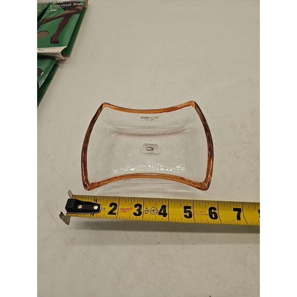 Studio Crystal By Studio Silversmiths Trinket Holder With Scalloped Edge Clear